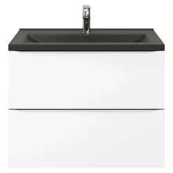 Plan Simple Vasque|GoodHome Plan vasque noir Nira 80 cm