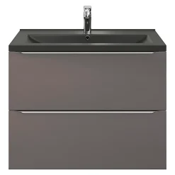 Plan Simple Vasque|GoodHome Plan vasque noir Nira 80 cm