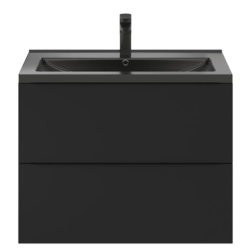 Plan Simple Vasque|GoodHome Plan vasque noir Nira 80 cm