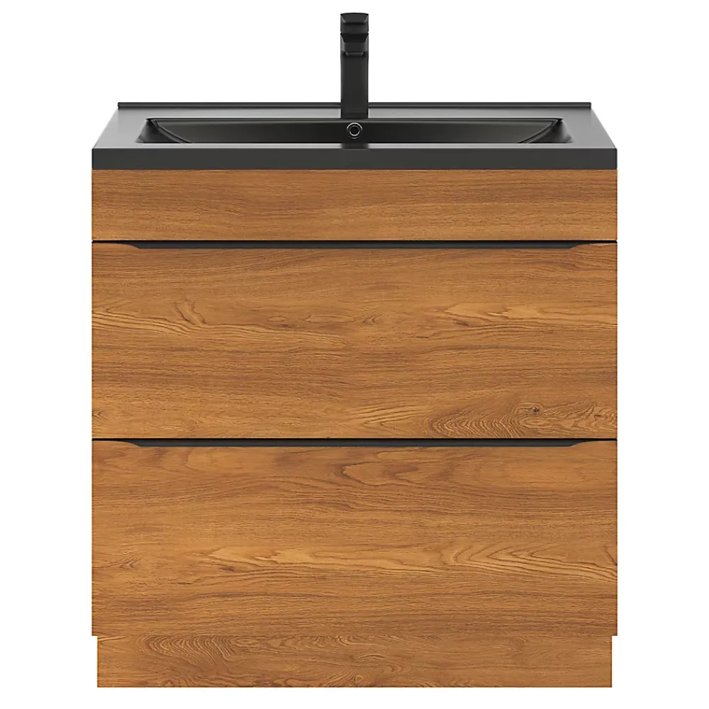 Plan Simple Vasque|GoodHome Plan vasque noir Nira 80 cm