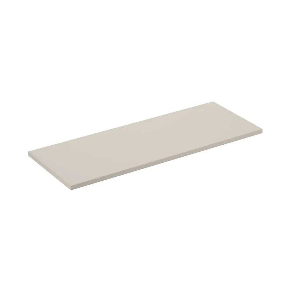 Plan Double Vasque|Meublorama Plan vasque NOXERA 120 cm Beige mat À poser Finition haut de gamme en MDF
