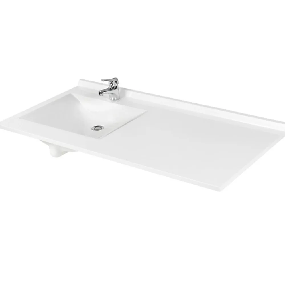 Cuisibane Plan vasque RESIPLAN - 124 cm avec vasque déportée à gauche