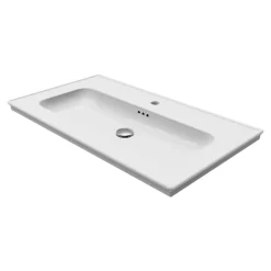 Plan Simple Vasque|GoodHome Plan vasque simple blanc en céramique l.80 cm, Endell