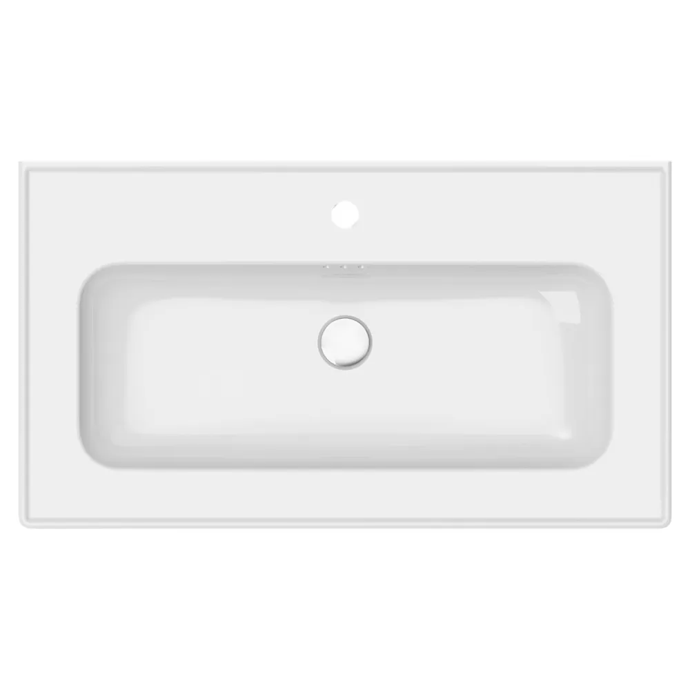 Plan Simple Vasque|GoodHome Plan vasque simple blanc en céramique l.80 cm, Endell