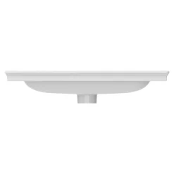 GoodHome Plan vasque simple blanc en céramique l.60 cm, Endell