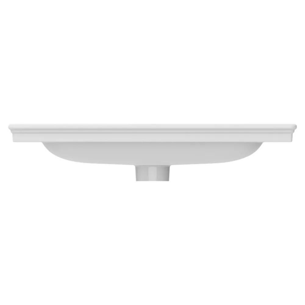 GoodHome Plan vasque simple blanc en céramique l.60 cm, Endell
