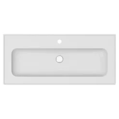 Plan Simple Vasque|GoodHome Plan vasque simple blanc en céramique l.100 cm, Endell