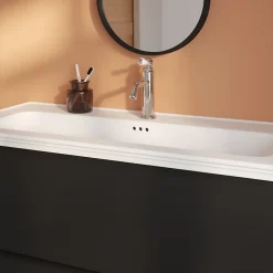 Plan Simple Vasque|GoodHome Plan vasque simple blanc en céramique l.100 cm, Endell