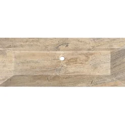 C-Negoce Plan vasque simple en travertin Scabas Provence - 120 x 45 x 10 cm -