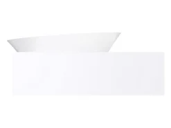 Vente-unique Plan vasque suspendu en solid surface avec porte serviettes - Blanc - L100 x l54 x H20 cm - YUMIKO