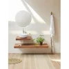 Sanycces Plan vasque suspendu ZERO pour salle de bain design noyer 45 x 80 cm
