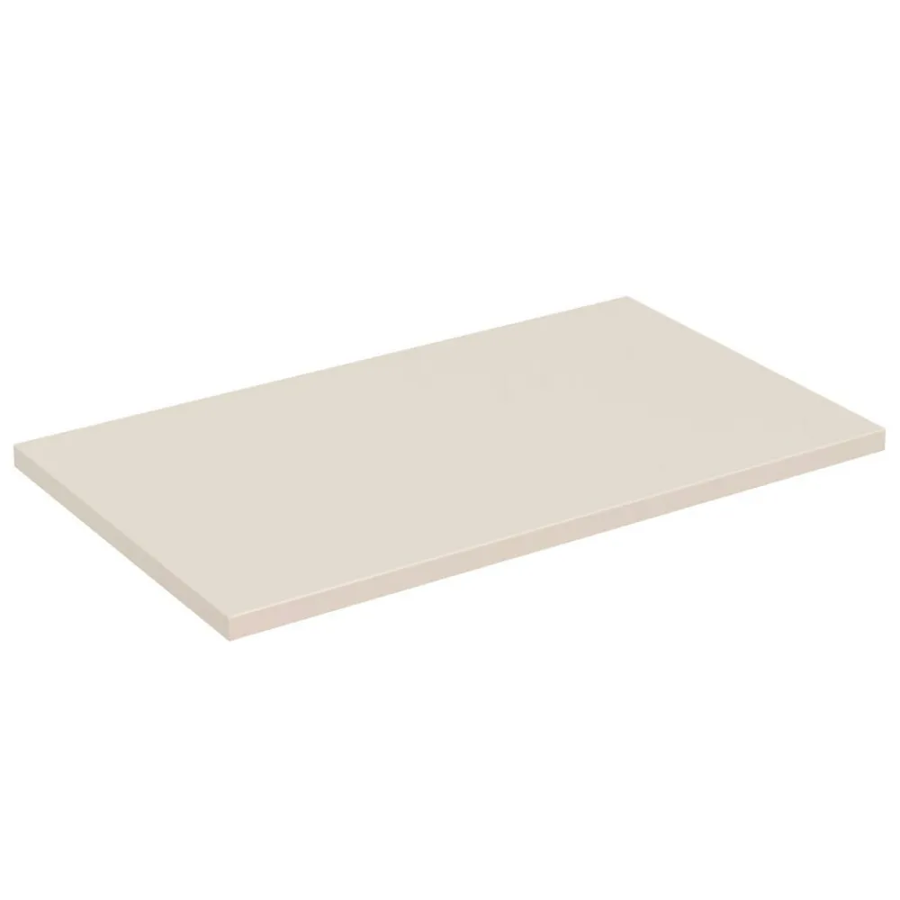 Meublorama Plan vasque TORNADO 80 cm Finition sable MDF & PVC Pour meuble sous vasque