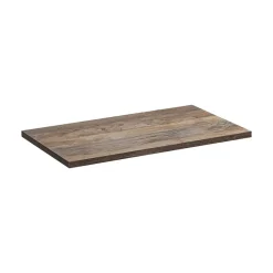 Plan Double Vasque|Meublorama Plan vasque VANTA chene foncé 80 cm Tablette de salle de bain