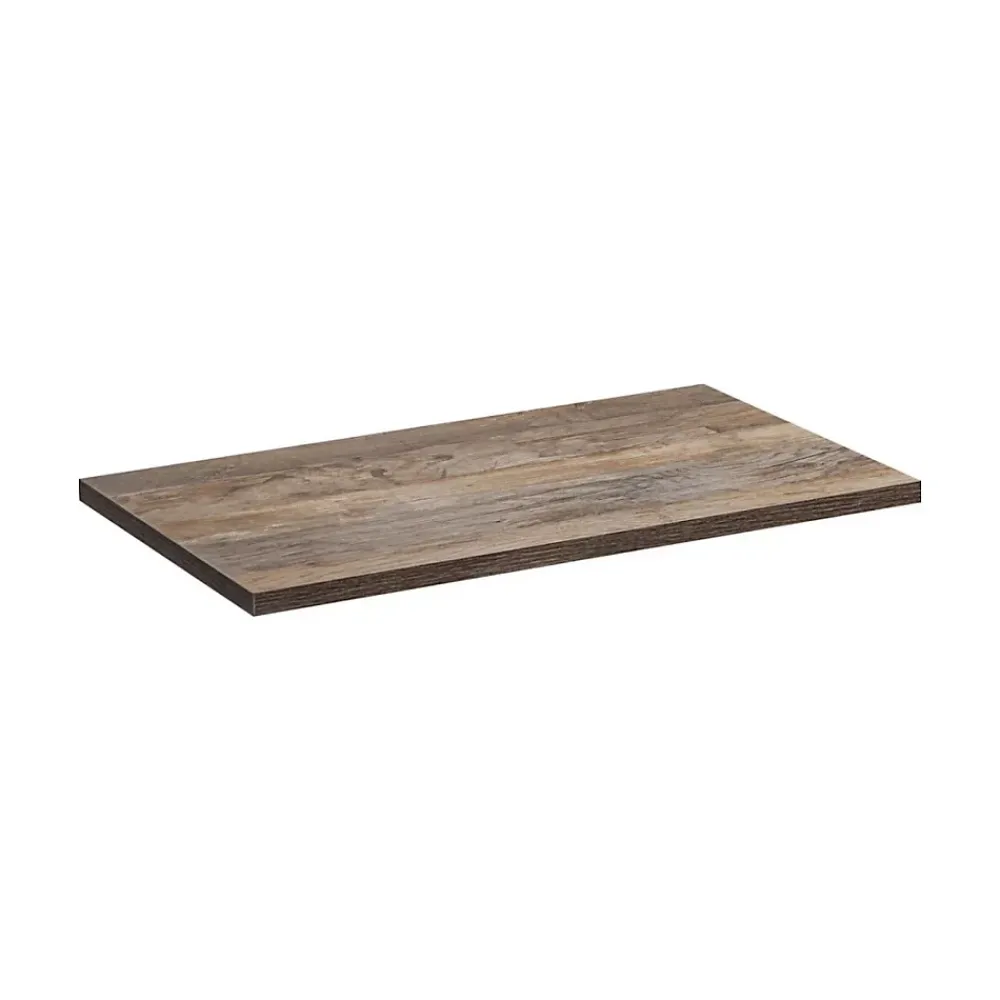 Plan Double Vasque|Meublorama Plan vasque VANTA chene foncé 80 cm Tablette de salle de bain