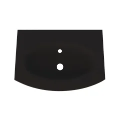 Plan vasque verre noir mat Vague 69 cm