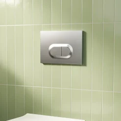 Vitra Plaque de chasse d'eau chrome mat GoodHome