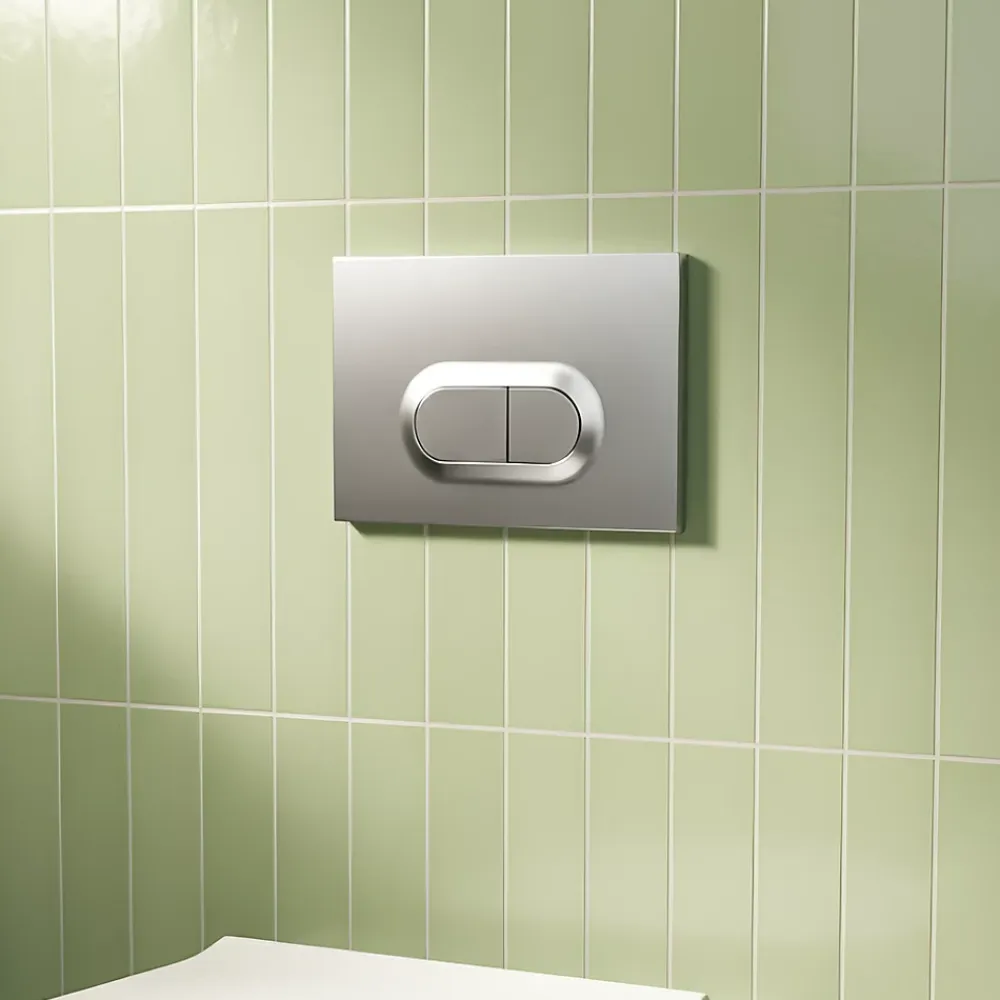 Vitra Plaque de chasse d'eau chrome mat GoodHome
