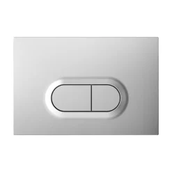 Vitra Plaque de chasse d'eau chrome mat GoodHome