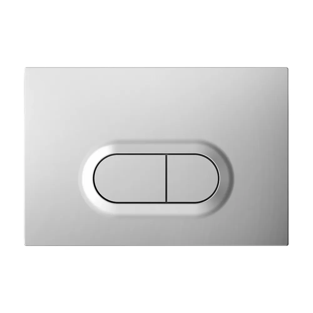 Vitra Plaque de chasse d'eau chrome mat GoodHome