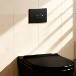 Wc Suspendu|Vitra Plaque de chasse d'eau noir GoodHome