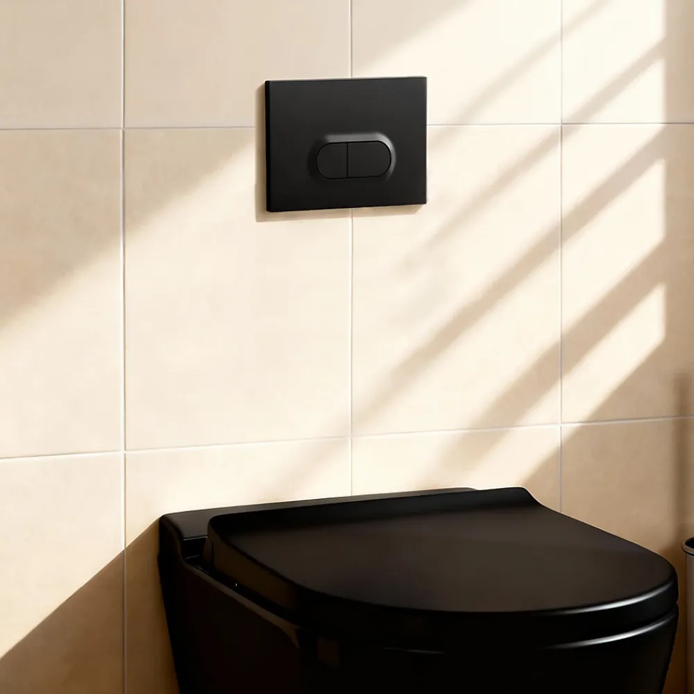 Wc Suspendu|Vitra Plaque de chasse d'eau noir GoodHome