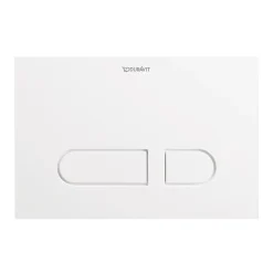 Duravit Plaque de commande et de déclenchement de chasse pour WC et toilettes - Blanc - 21,7x1x14,7cm (LxPxH) - DuraSystem