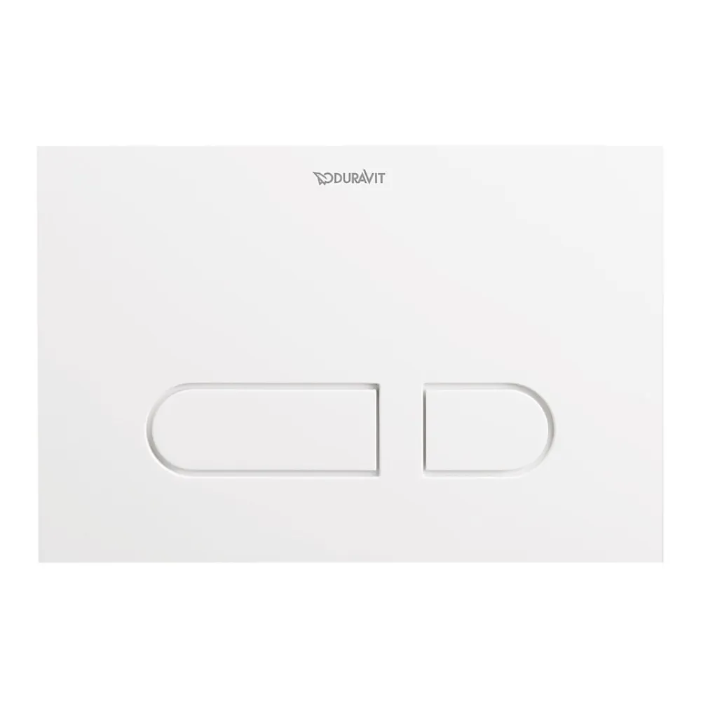 Duravit Plaque de commande et de déclenchement de chasse pour WC et toilettes - Blanc - 21,7x1x14,7cm (LxPxH) - DuraSystem
