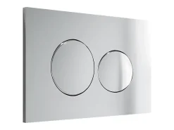 Vente-unique Plaque de commande pour WC avec double touche - Chrome - OPULUS