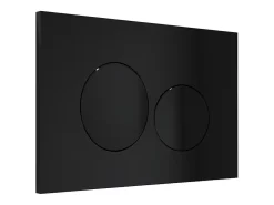 Chasse D'Eau|Vente-unique Plaque de commande pour WC avec double touche - Noir - OPULUS