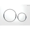 Geberit Plaque de commande WC Sigma20 double touche: blanc, chromé brillant
