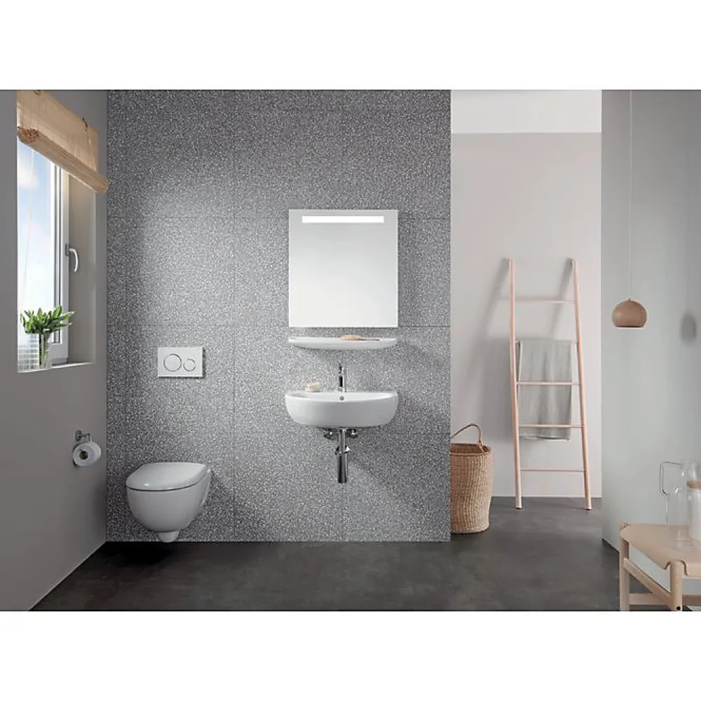 Geberit Plaque de commande WC Sigma20 double touche: blanc, chromé brillant