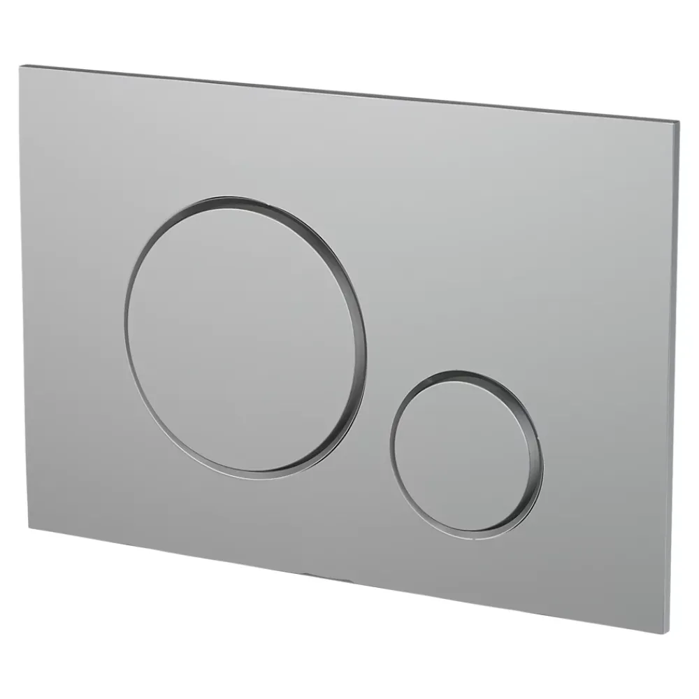 Wc Suspendu|GoodHome Plaque de déclenchement WC double touche chrome mat