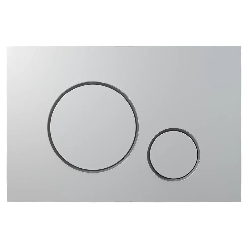 Wc Suspendu|GoodHome Plaque de déclenchement WC double touche chrome mat