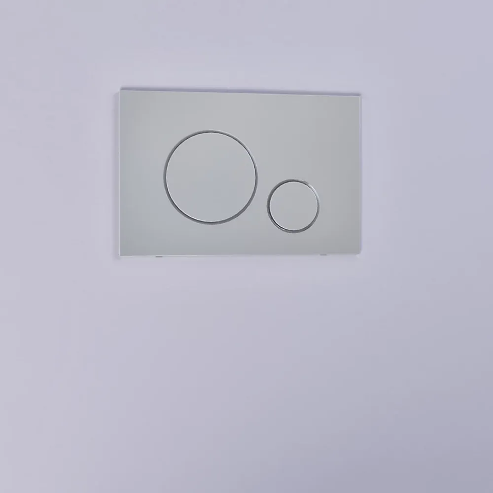 Wc Suspendu|GoodHome Plaque de déclenchement WC double touche chrome mat