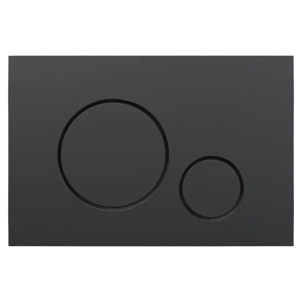 Wc Suspendu|GoodHome Plaque de déclenchement WC double touche noir mat