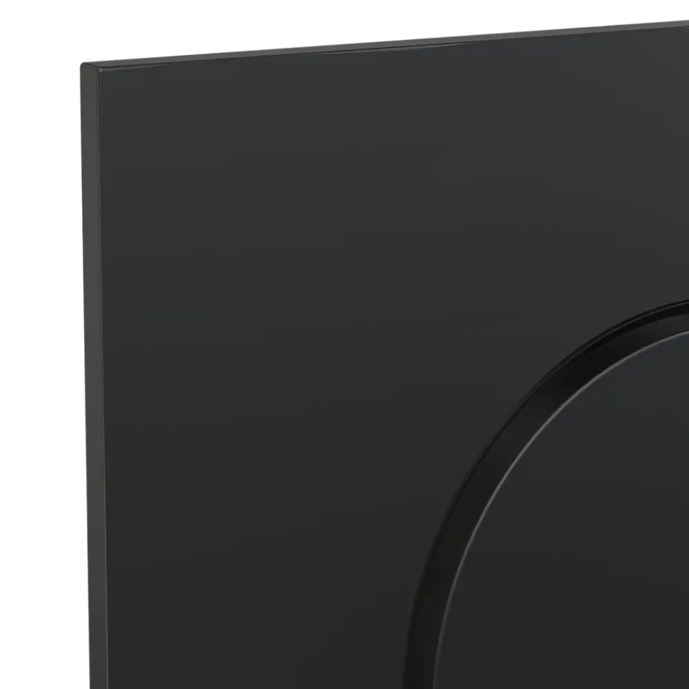 Wc Suspendu|GoodHome Plaque de déclenchement WC double touche noir mat