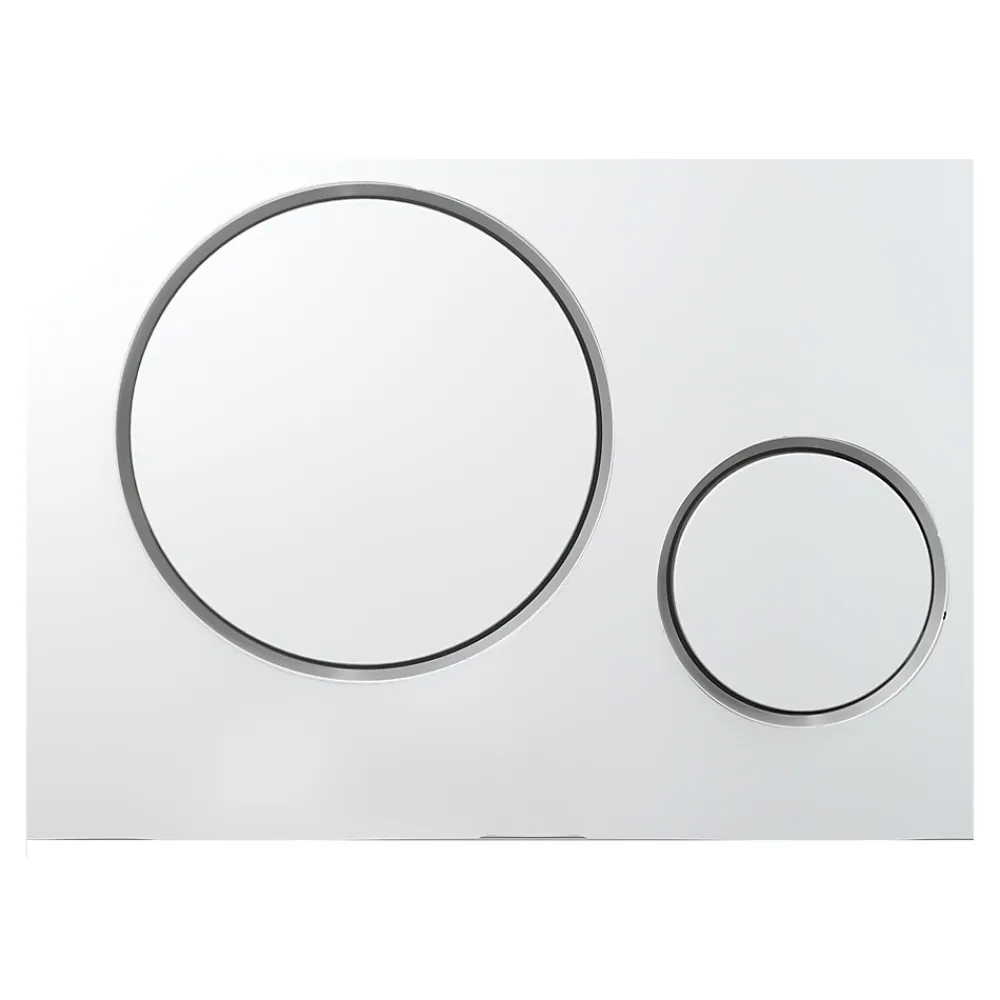 GoodHome Plaque de déclenchement WC double touche chromée