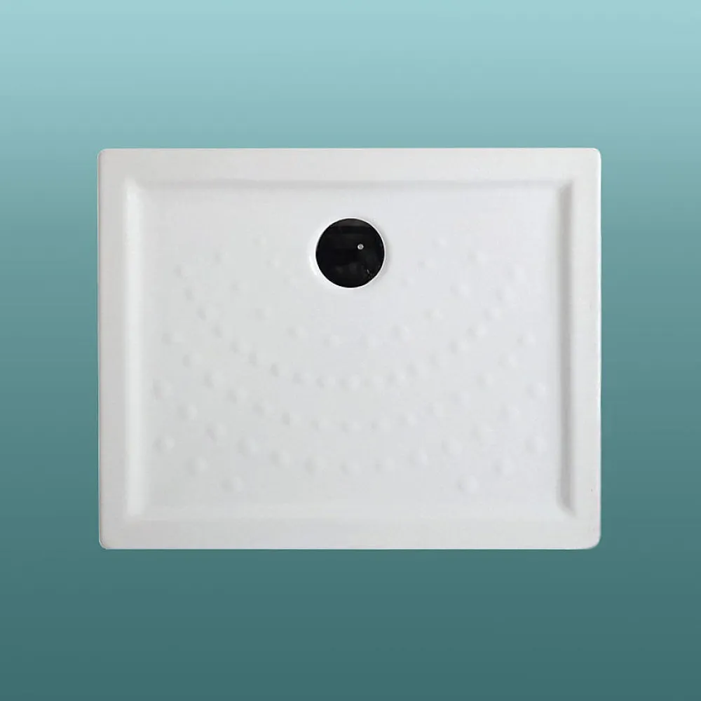 Kiamami Valentina Plateau De Douche 72X90 H6cm En Céramique Blanche Antidérapante - Malte