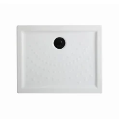 Kiamami Valentina Plateau De Douche 72X90 H6cm En Céramique Blanche Antidérapante - Malte