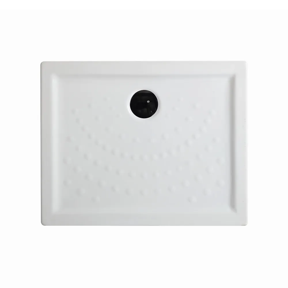 Kiamami Valentina Plateau De Douche 72X90 H6cm En Céramique Blanche Antidérapante - Malte