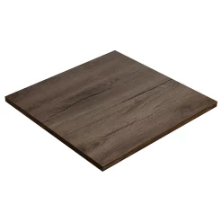 KOLM Plateau laminé chêne chocolat 90 x 90 cm pour bureau, table, table basse