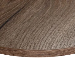 KOLM Plateau laminé chêne chocolat rond, diamètre 68 cm, pour bureau, table, table basse