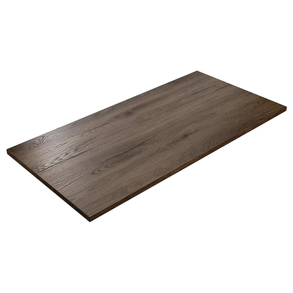 KOLM Plateau laminé chêne chocolat 138 x 68 cm pour bureau, table, table basse