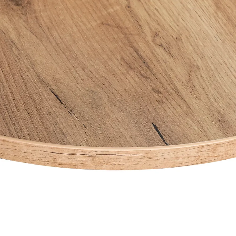 Plan De Travail Buanderie|KOLM Plateau laminé chêne craft rond, diamètre 50 cm, pour bureau, table, table basse