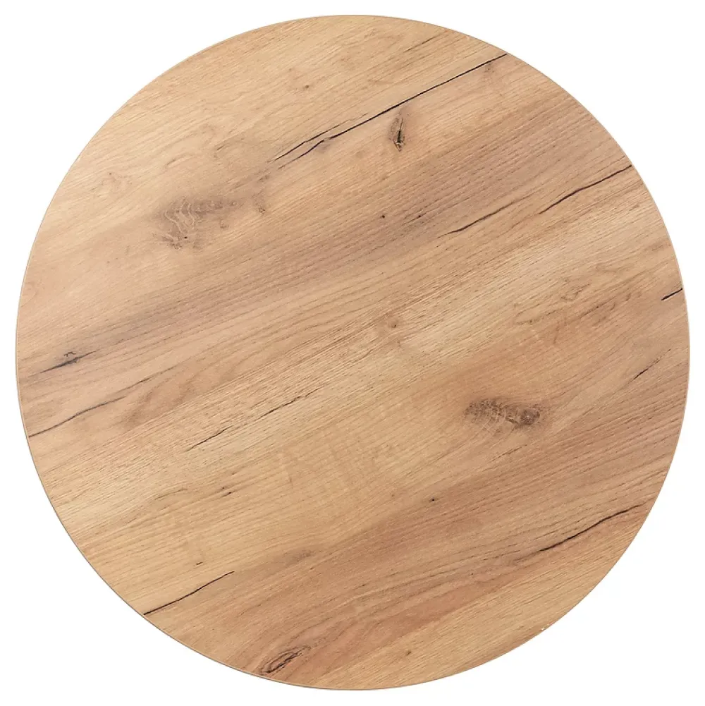 Plan De Travail Buanderie|KOLM Plateau laminé chêne craft rond, diamètre 68 cm, pour bureau, table, table basse