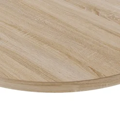 Plan De Travail Buanderie|KOLM Plateau laminé chêne sonoma rond, diamètre 90 cm, pour bureau, table, table basse
