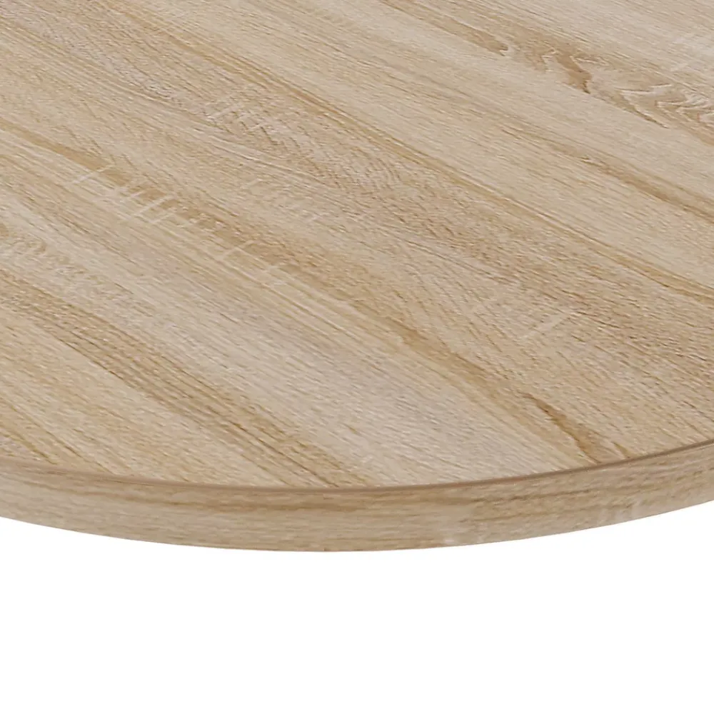 Plan De Travail Buanderie|KOLM Plateau laminé chêne sonoma rond, diamètre 90 cm, pour bureau, table, table basse