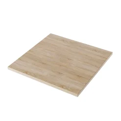 Plan De Travail Buanderie|KOLM Plateau laminé chêne sonoma 90 x 90 cm pour bureau, table, table basse