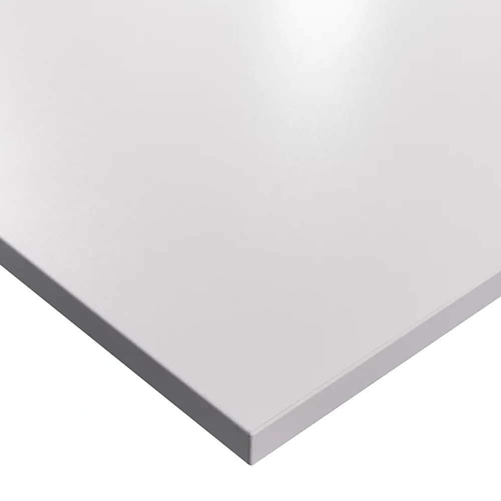 KOLM Plateau laminé gris 90 x 90 cm pour bureau, table, table basse