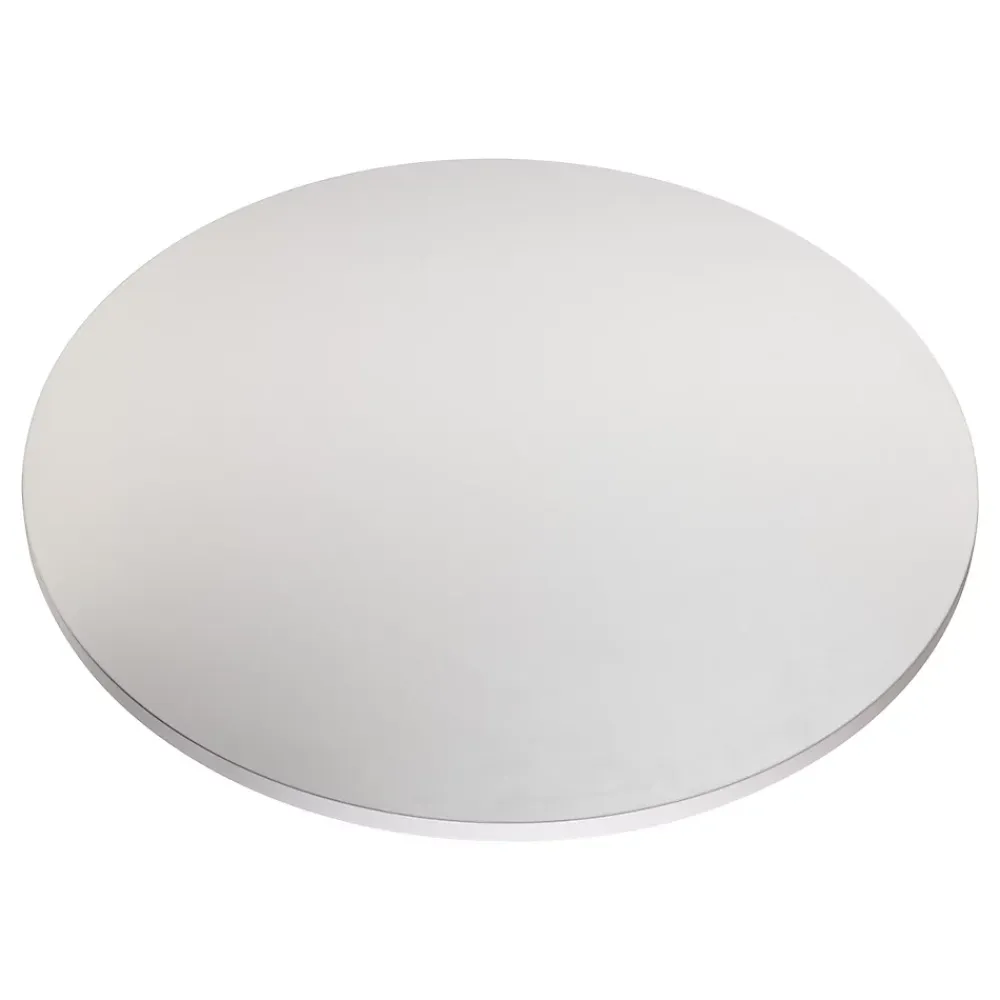 Plan De Travail Buanderie|KOLM Plateau laminé gris rond, diamètre 90 cm, pour bureau, table, table basse